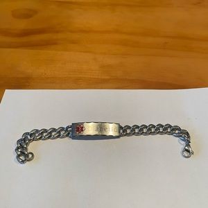 Stainless Steel Medical Diabetic Bracelet